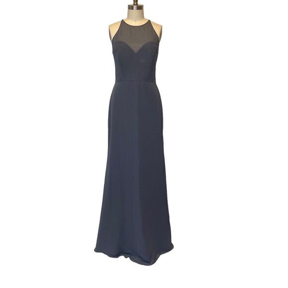 Hayley Paige Occasions Gray Sleeveless Gown - Picture 2 of 6